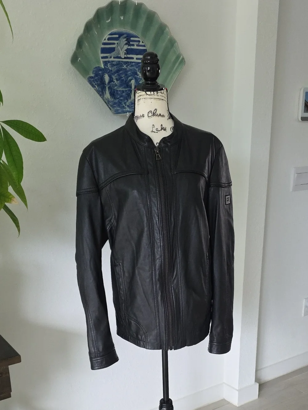 Hugo Boss Orange Leather Jacket.
